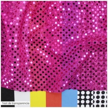 PUNTO LAMÉ FUCSIA CON LENTEJUELAS DE 3mm SERIE ATMÓSFERA 112cm