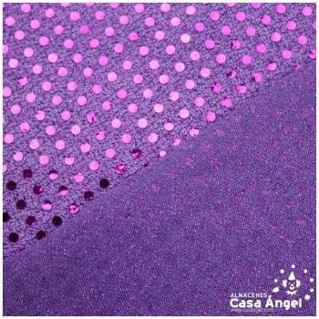 PUNTO LAMÉ MORADO CON LENTEJUELAS DE 3mm SERIE ATMÓSFERA 112cm