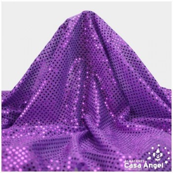 PUNTO LAMÉ MORADO CON LENTEJUELAS DE 3mm SERIE ATMÓSFERA 112cm