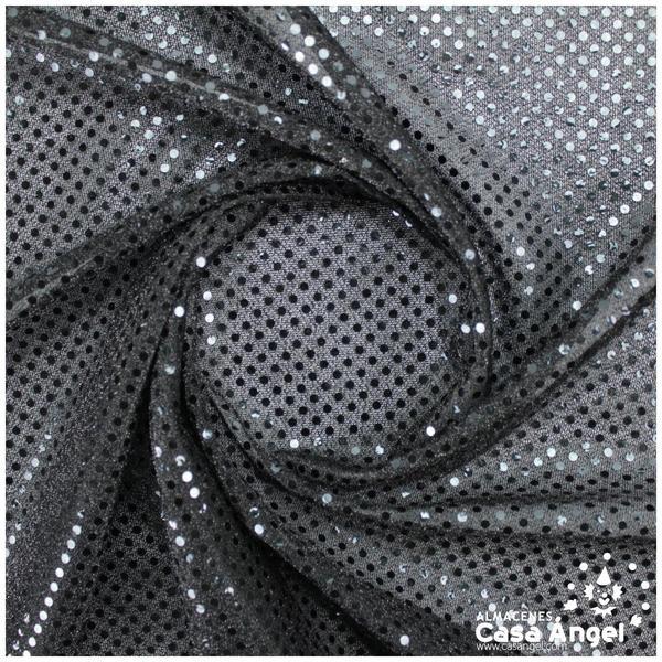 PUNTO LAMÉ NEGRO CON LENTEJUELAS DE 3mm SERIE ATMÓSFERA 112cm