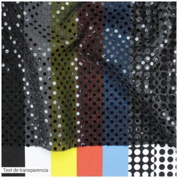 PUNTO LAMÉ NEGRO CON LENTEJUELAS DE 3mm SERIE ATMÓSFERA 112cm