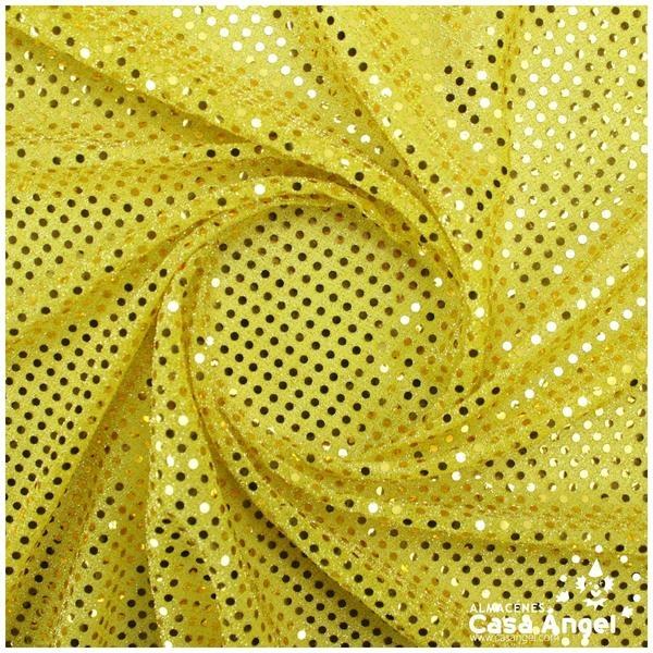 PUNTO LAMÉ ORO CON LENTEJUELAS DE 3mm SERIE ATMÓSFERA 112cm