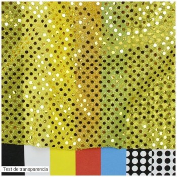 PUNTO LAMÉ ORO CON LENTEJUELAS DE 3mm SERIE ATMÓSFERA 112cm