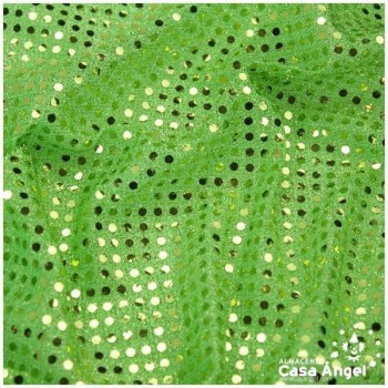 PUNTO LAMÉ PISTACHO CON LENTEJUELAS DE 3mm SERIE ATMÓSFERA 112cm