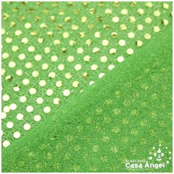 PUNTO LAMÉ PISTACHO CON LENTEJUELAS DE 3mm SERIE ATMÓSFERA 112cm