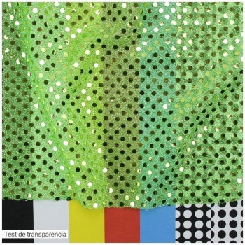PUNTO LAMÉ PISTACHO CON LENTEJUELAS DE 3mm SERIE ATMÓSFERA 112cm