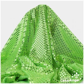 PUNTO LAMÉ PISTACHO CON LENTEJUELAS DE 3mm SERIE ATMÓSFERA 112cm
