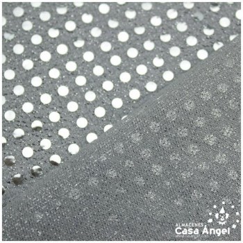 PUNTO LAMÉ PLATA CON LENTEJUELAS DE 3mm SERIE ATMÓSFERA 112cm