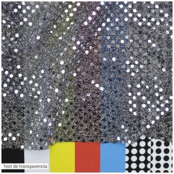 PUNTO LAMÉ NEGRO PLATA CON LENTEJUELAS DE 3mm SERIE ATMÓSFERA 112cm