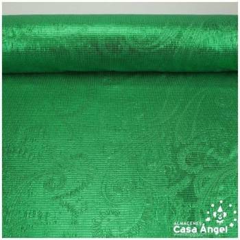 PAN DE ORO ELÁSTICO VERDE ESTAMPADO SERIE PIXEL 150cm