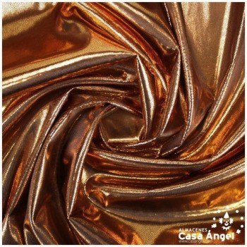 PAN DE ORO COBRE CON PUNTOS DE FOIL SERIE NURIA 150cm