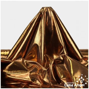 PAN DE ORO COBRE CON PUNTOS DE FOIL SERIE NURIA 150cm