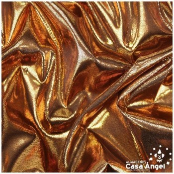 PAN DE ORO COBRE CON PUNTOS DE FOIL SERIE NURIA 150cm