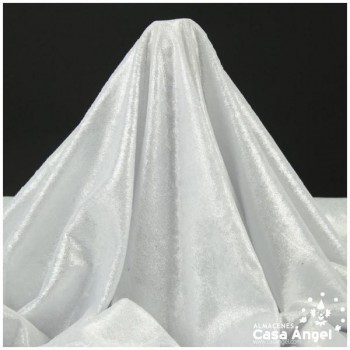 TERCIOPELO LÚREX BLANCO CON BRILLO AGUADO 150cm