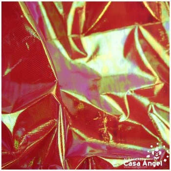 TELA LAMINÉ ROJO TORNASOL SERIE SIDERAL