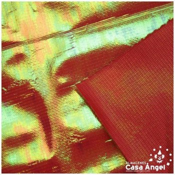 TELA LAMINÉ ROJO TORNASOL SERIE SIDERAL