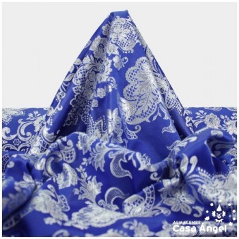 BROCADO VICTORIANO AZUL ROYAL SERIE SIERPES 280cm