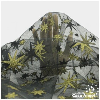TUL CON ESTRELLAS DE ESCARCHA SERIE SIRIO 150cm