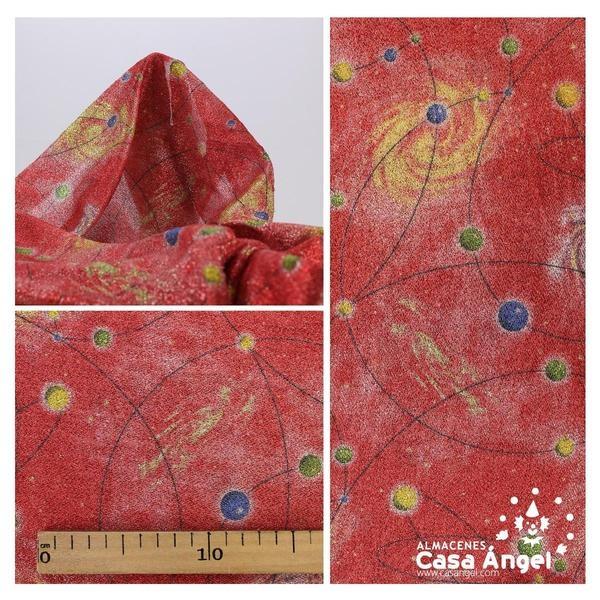 TELA PUNTO ROJO ESCARCHA SERIE SIRIO ANCHO 150cm