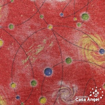 TELA PUNTO ROJO ESCARCHA SERIE SIRIO ANCHO 150cm
