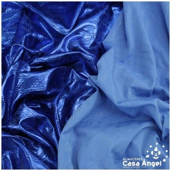 LYCRA TERMOESTAMPADA EN RELIEVE AZUL SERIE SPOCK 150cm