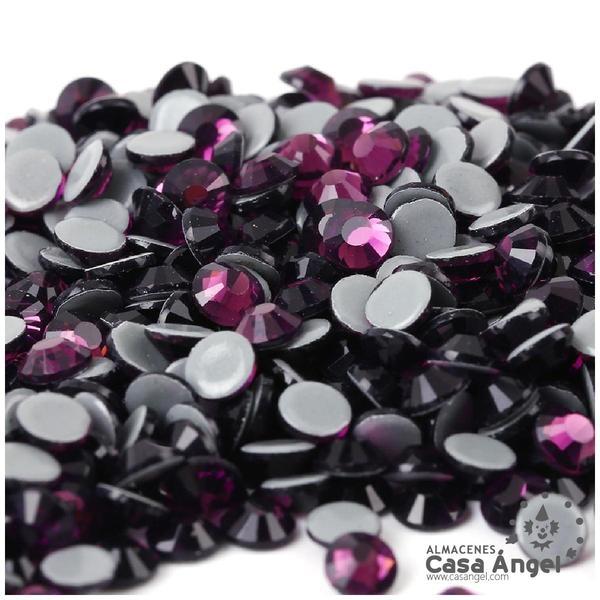 PIEDRA CRISTAL STRASS TERMOADHESIVO MORADO 4mm