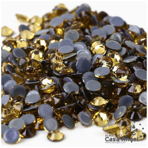 PIEDRA CRISTAL STRASS TERMOADHESIVO ORO 4mm