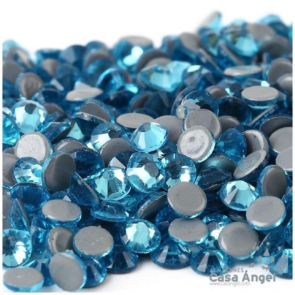 PIEDRA CRISTAL STRASS TERMOADHESIVO CELESTE 5mm