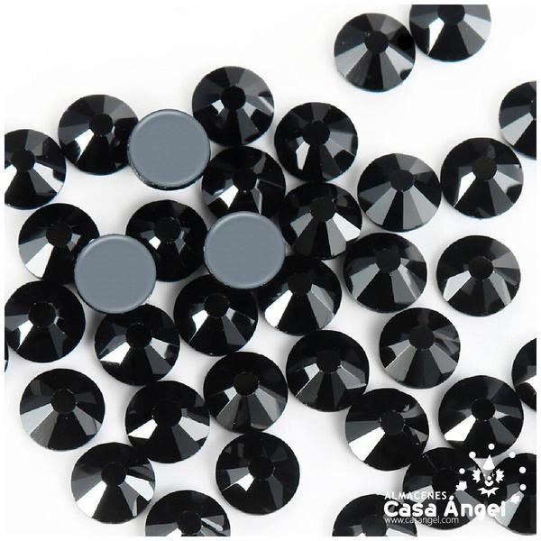 PIEDRA CRISTAL STRASS TERMOADHESIVO NEGRO 5mm