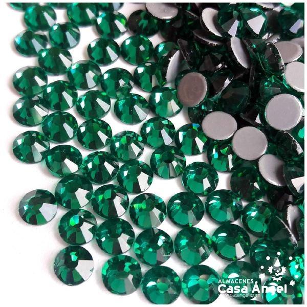 PIEDRA CRISTAL STRASS TERMOADHESIVO VERDE 5mm