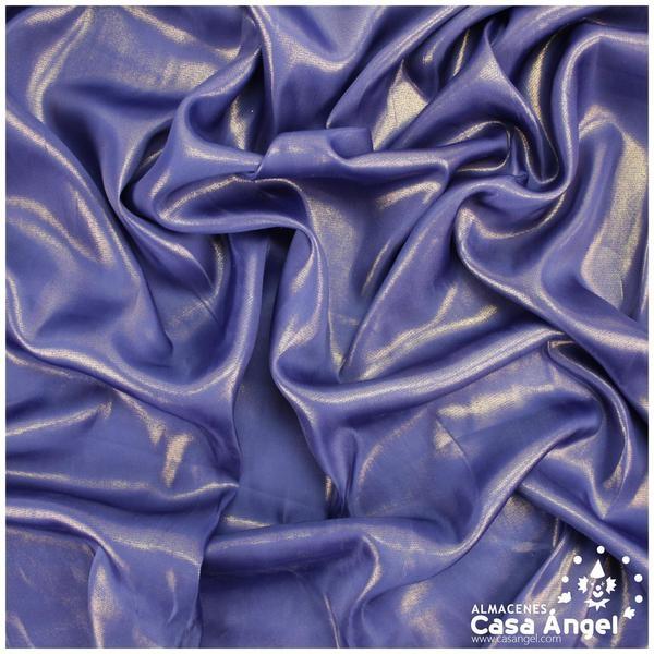 SEDA ORGANZA AZUL METALIZADA SERIE AGUAS 150cm