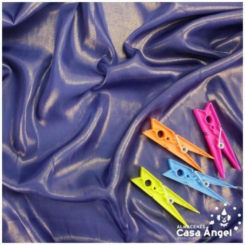 SEDA ORGANZA AZUL METALIZADA SERIE AGUAS 150cm