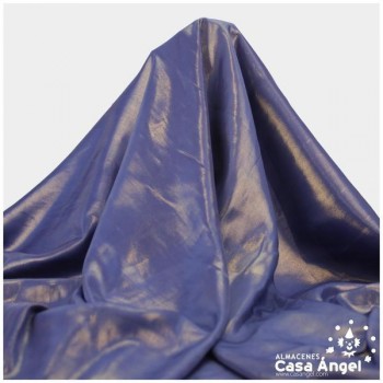 SEDA ORGANZA AZUL METALIZADA SERIE AGUAS 150cm