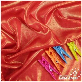 SEDA ORGANZA ROJA METALIZADA SERIE AGUAS 150cm