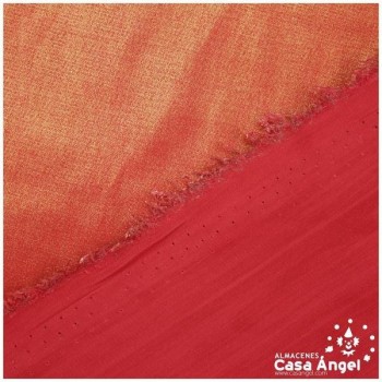 SEDA ORGANZA ROJA METALIZADA SERIE AGUAS 150cm