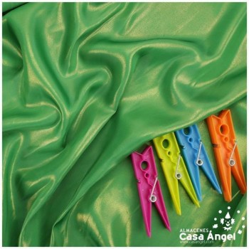 SEDA ORGANZA VERDE METALIZADA SERIE AGUAS 150cm