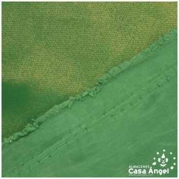 SEDA ORGANZA VERDE METALIZADA SERIE AGUAS 150cm