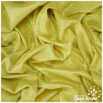 PUNTO LAMÉ AMARILLO Y ORO CON GLITTER SERIE GARBO 140cm