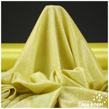 PUNTO LAMÉ AMARILLO Y ORO CON GLITTER SERIE GARBO 140cm