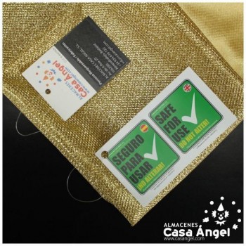 PUNTO LAMÉ DORADO CON GLITTER SERIE GARBO 140cm