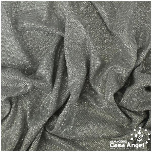 PUNTO LAMÉ PLATEADO CON GLITTER SERIE GARBO 140cm