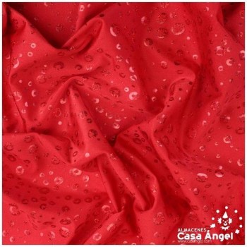 LYCRA ROJA ESTAMPADA CON BURBUJAS IRISADAS 150cm