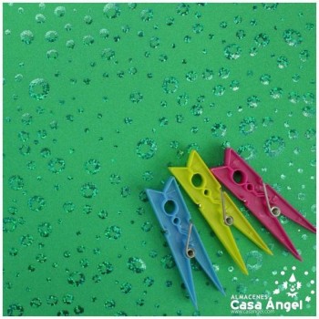 LYCRA VERDE ESTAMPADA CON BURBUJAS IRISADAS 150cm