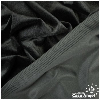 TERCIOPELO DE LYCRA NEGRO SERIE LUCCA 150cm