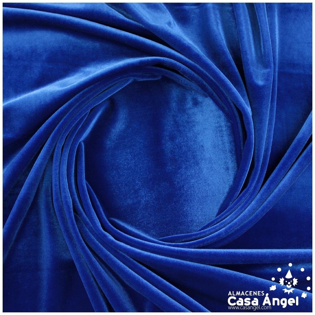 TERCIOPELO DE LYCRA AZUL SERIE LUCCA 150cm