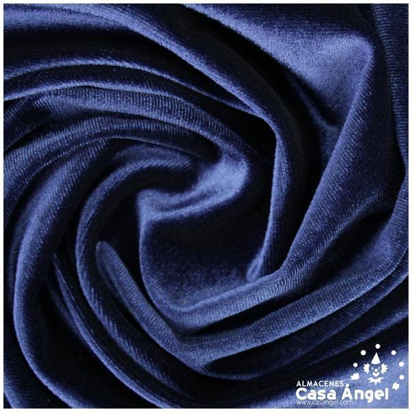 TERCIOPELO DE LYCRA AZUL MARINO SERIE LUCCA 150cm