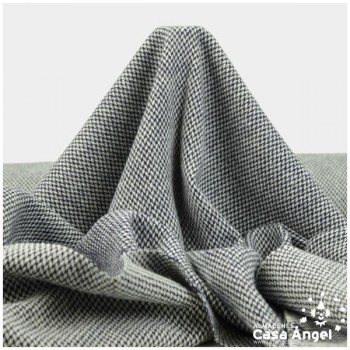 TELA LANITA GRIS A DOS COLORES CON TRAMA ASARGADA 150cm