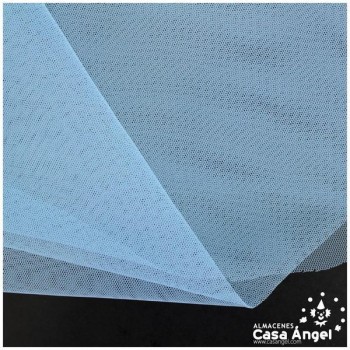 TUL INELÁSTICO CELESTE 150cm