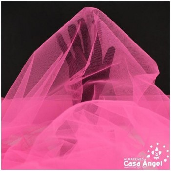 TUL INELÁSTICO FUCSIA FLÚOR 150cm