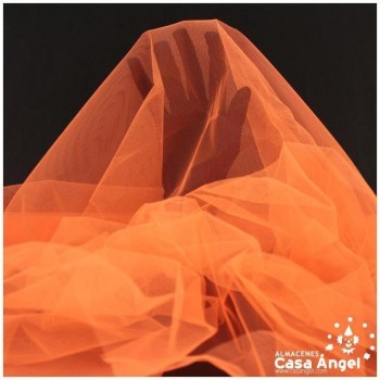 TUL INELÁSTICO NARANJA FLÚOR 150cm